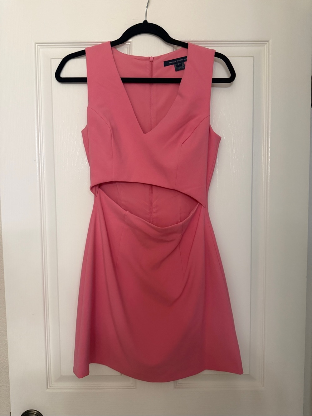French Connection Coral Pink Cutout Mini Dress